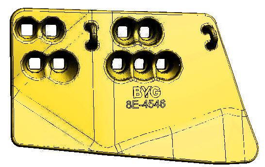 8E4546 Caterpillar EWL Dozer End Bit LH 816mm long